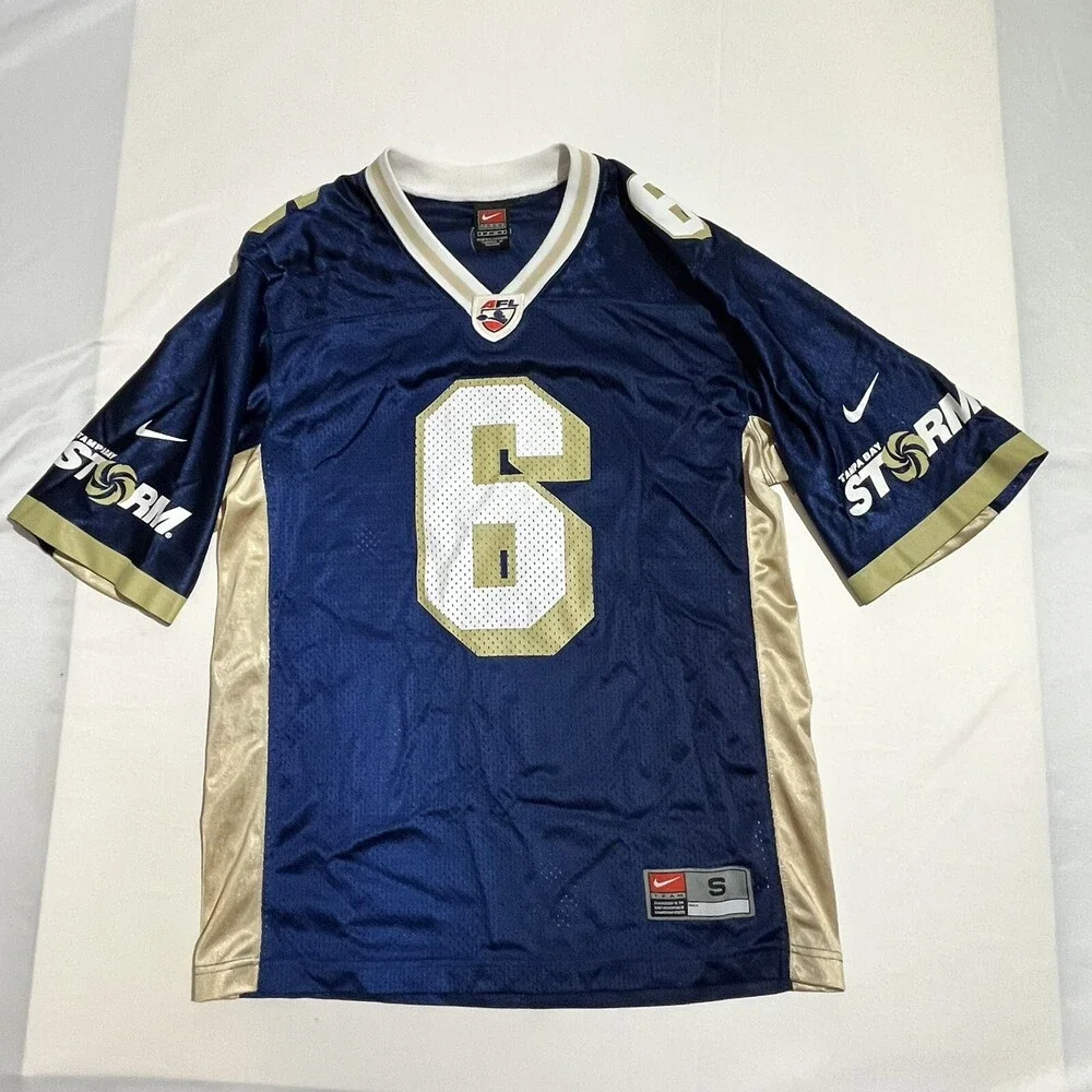 Vintage Tampa Bay Storm Nike Team AFL Arena League Football #6 Jersey Buccaneers